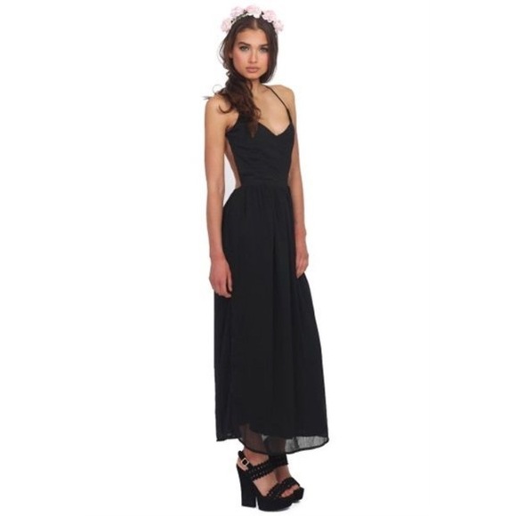 Sabo Skirt Dresses & Skirts - Sabo Skirt Black Low Back Maxi Dress